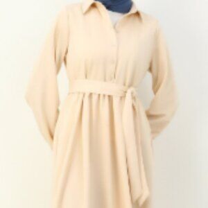 Benin Stone Color - Modest  Maxi Dress Size 50 Eur